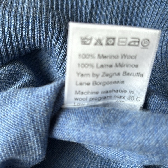 Stenströms blue/gray vee neck pullover sweater. - Picture 6 of 6